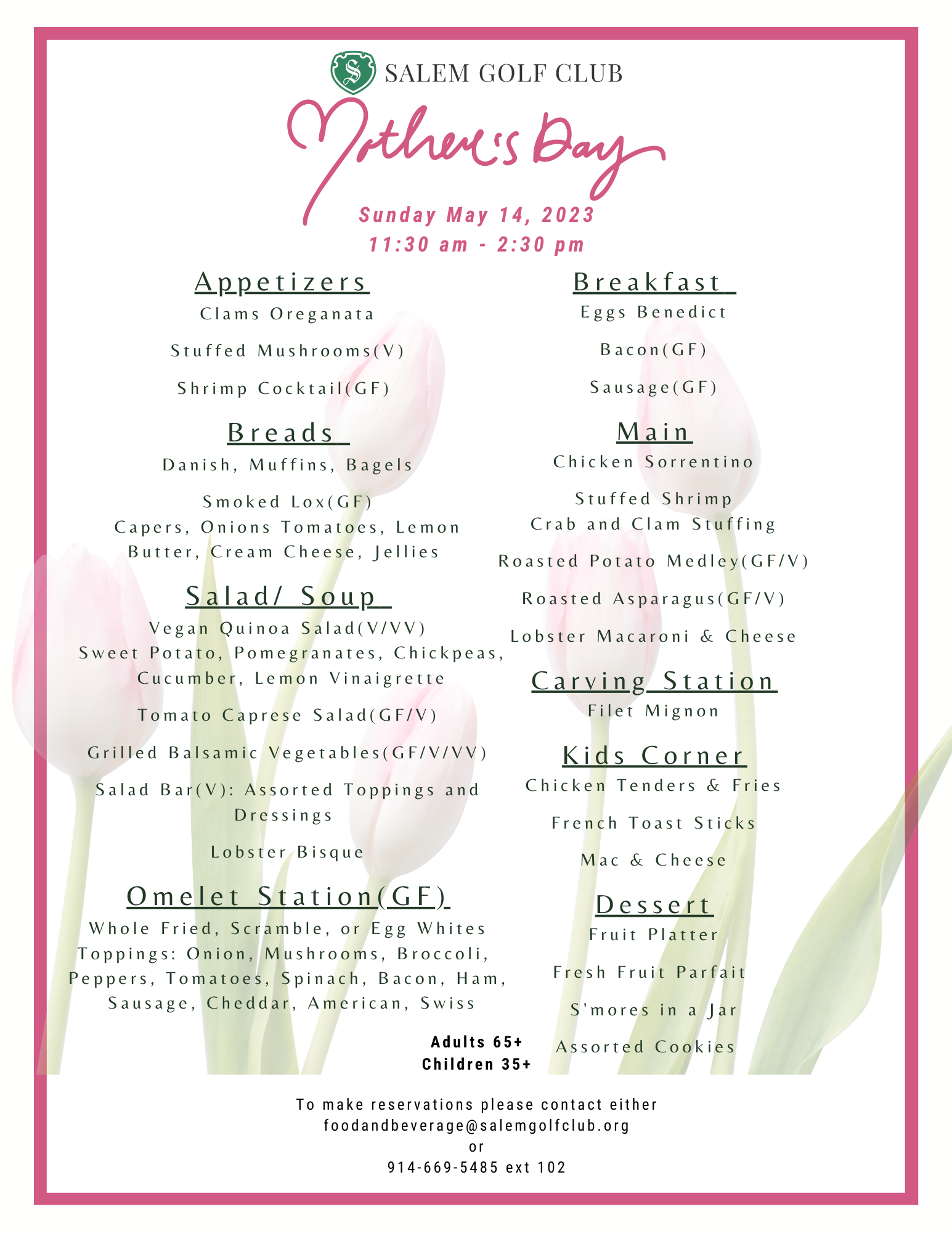 Mother’s Day Brunch Salem Golf Club